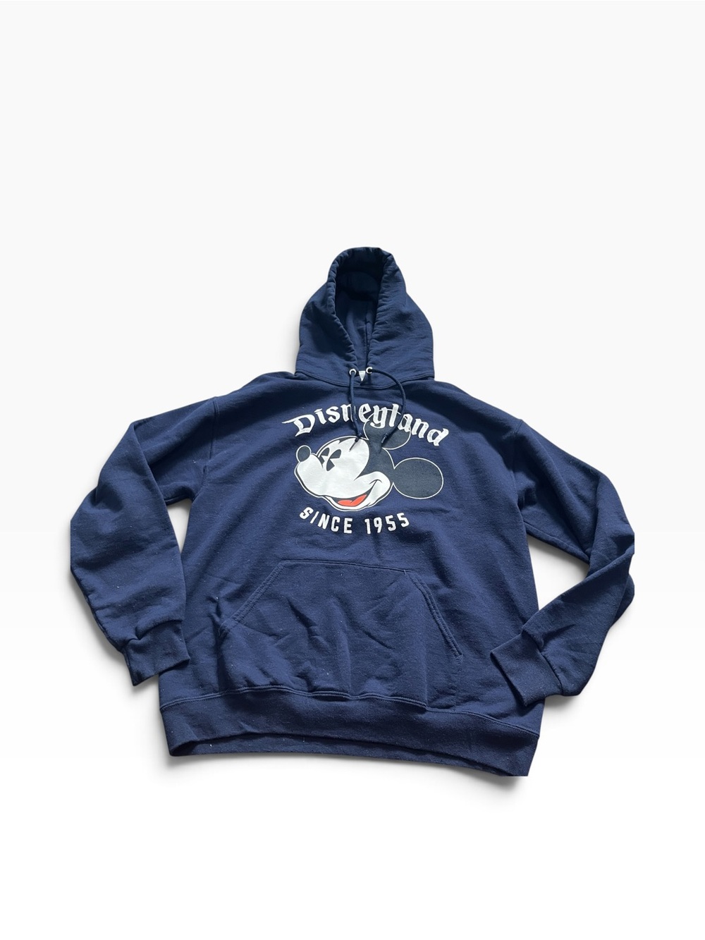 Disney Mens Navy Blue Mickey Mouse Hoodie Sweatshirt Size Large Disneyland